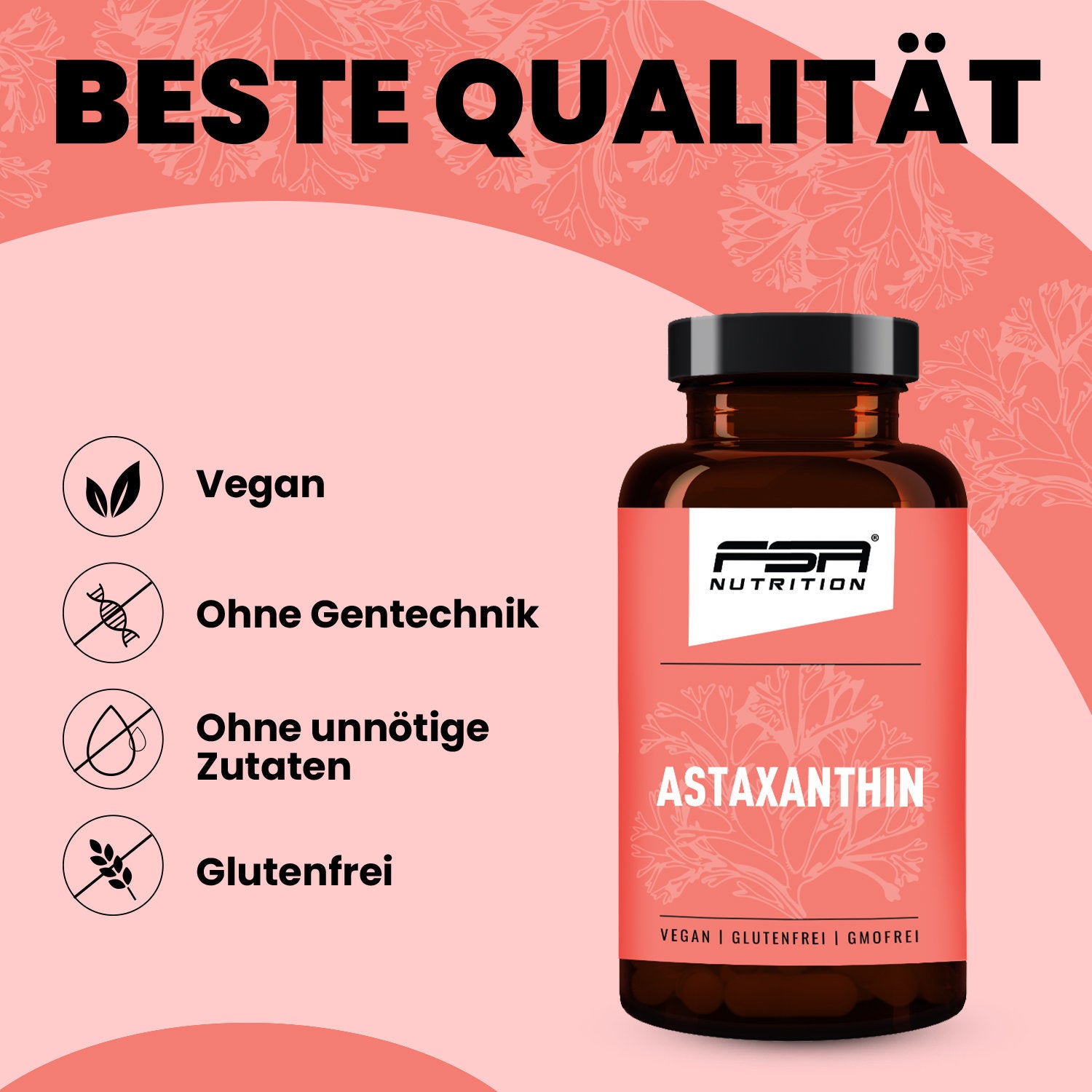 Astaxanthin im Glas - 60 Kapseln