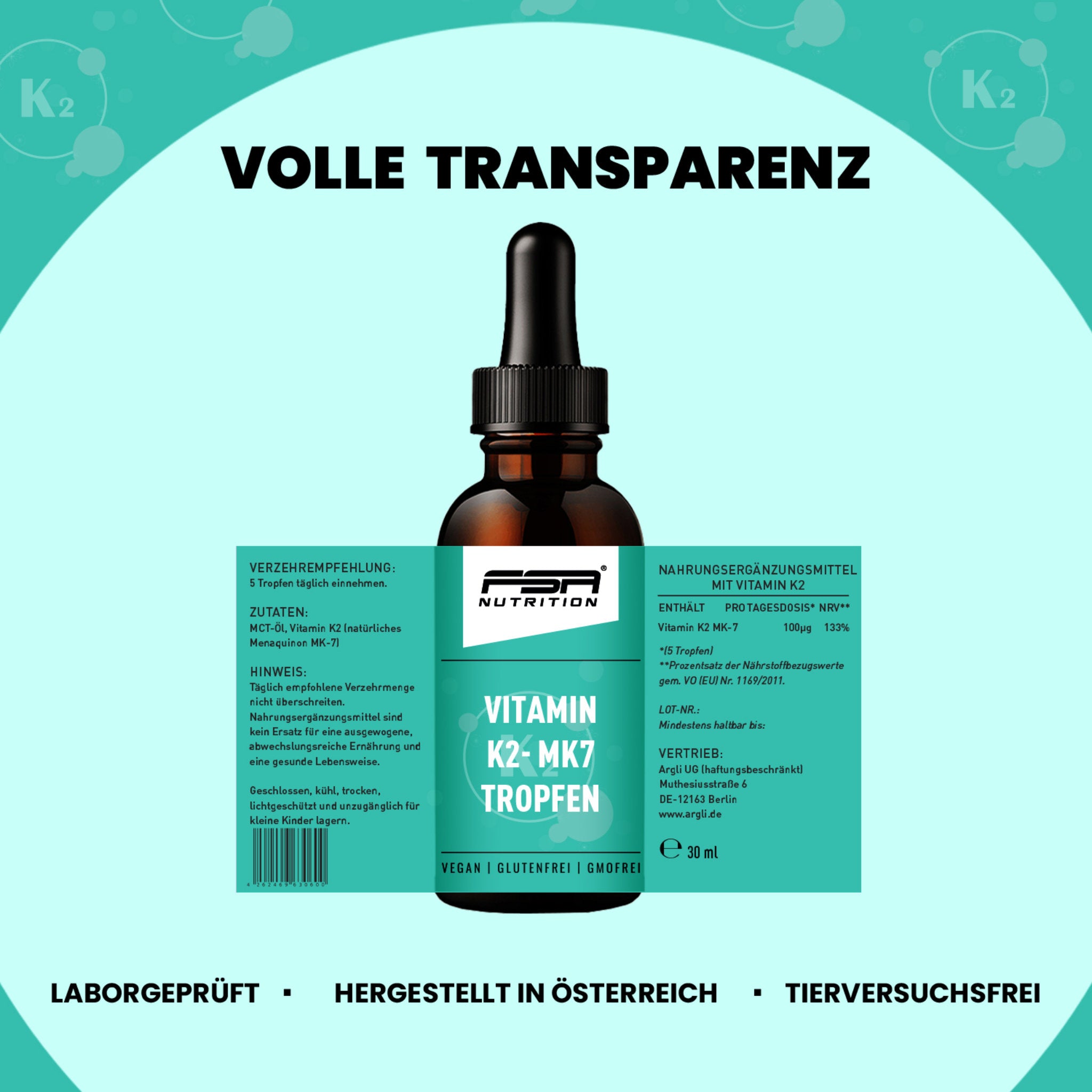 Vitamin K2-MK7 Tropfen - 30 ml