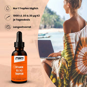 Vitamin D3 K2-MK7 Tropfen - 30ml - 2er Spar-Set