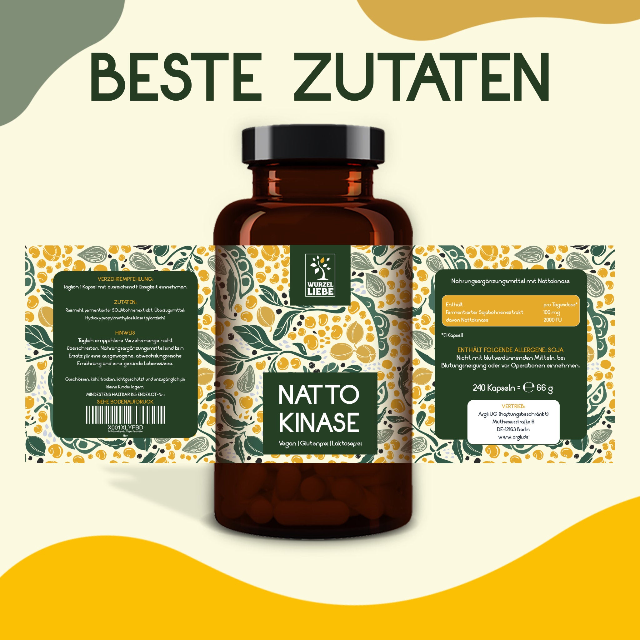 Nattokinase - 240 Kapseln - 2er Spar-Set